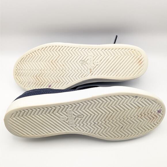 Rothy's Navy Blue The Laceup Sneaker Mesh Upper Women's Size 8 - Picture 7 of 9